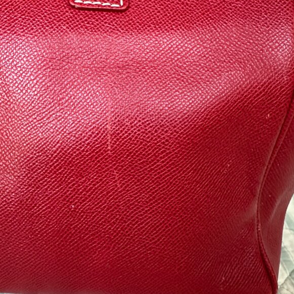 Red w/ White Stitchig Rafe Italian leather Handbag/Shoulderbag - Picture 9 of 13